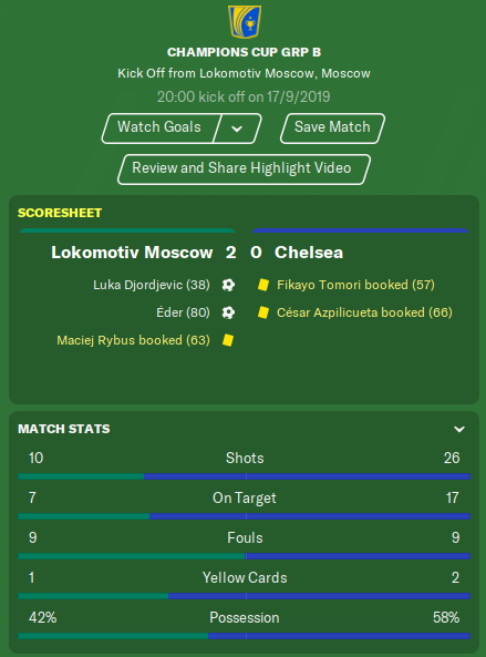 Lokomotiv Moscow match